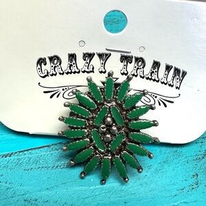 Adjustable Turquoise Enamel Ring